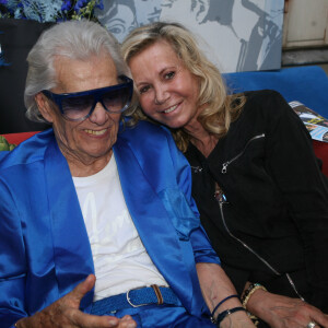 (IMichou et Fiona Gelin - Michou fête son 88ème anniversaire dans son cabaret avec ses amis à Paris le 18 juin 2019. © JLPPA/Bestimage