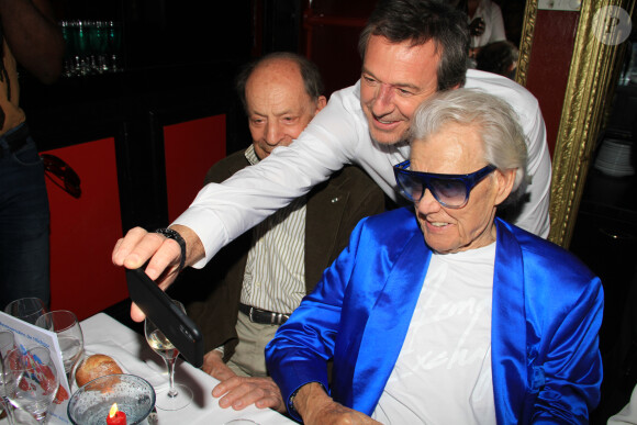 Charles Dumont, Jean-Luc Reichmann, Michou - Michou fête son 88ème anniversaire dans son cabaret avec ses amis à Paris le 18 juin 2019 © Philippe Baldini/Bestimage