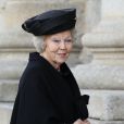 La princesse Beatrix des Pays-Bas lors de la messe en hommage à l'infante Pilar de Bourbon à Madrid, le 29 janvier 2020. La soeur de l'ancien roi d'Espagne est décédée le 8 janvier 2020.