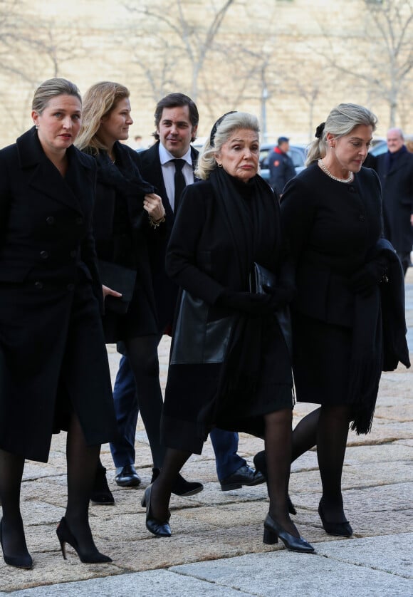 Béatrice d'Orléans lors de la messe en hommage à l'infante Pilar de Bourbon à Madrid, le 29 janvier 2020. La soeur de l'ancien roi d'Espagne est décédée le 8 janvier 2020.
