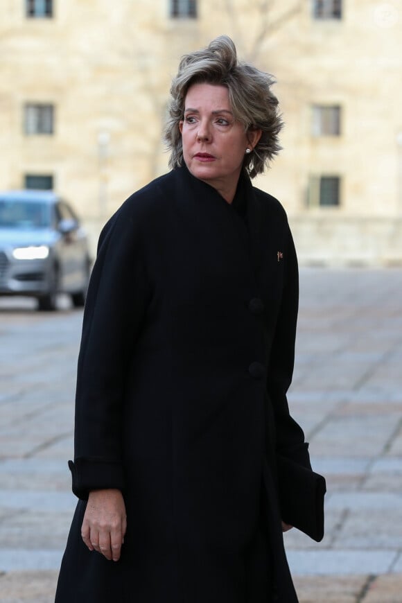 Simoneta Gomez Acebo lors de la messe en hommage à l'infante Pilar de Bourbon à Madrid, le 29 janvier 2020. La soeur de l'ancien roi d'Espagne est décédée le 8 janvier 2020.