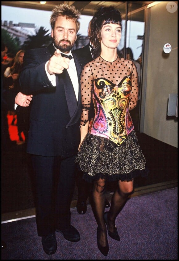 Luc Besson et Anne Parillaud lors du Festival de Cannes le 13 mai 1991.