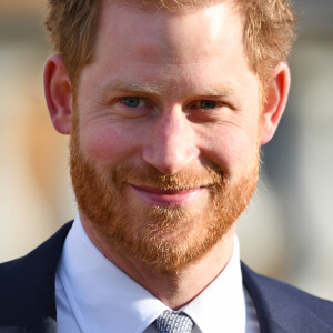 Première apparition publique une semaine après l'annonce de sa mise en retrait de la monarchie britannique avec sa femme du prince Harry, duc de Sussex, qui préside jeudi le tirage au sort de la Coupe du monde de rugby à XIII 2021 pour les tournois masculins, féminins et en fauteuil roulant au palais de Buckingham, à Londres, Royaume Uni, le 16 janvier 2020.