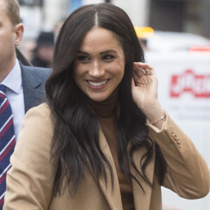 Le prince Harry, duc de Sussex, et Meghan Markle, duchesse de Sussex, en visite à la Canada House à Londres le 7 janvier 2020 © Ray Tang/London News Pictures via ZUMA Wire / Bestimage