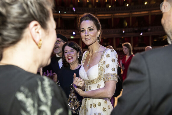 Catherine Kate Middleton, la duchesse de Cambridge lors de la 73e cérémonie des British Academy Film Awards (BAFTA) au Royal Albert Hall à Londres, le 2 février 2020.
