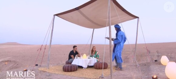 Delphine et Romain dans "Mariés au premier regard 2020", le 3 février, sur M6