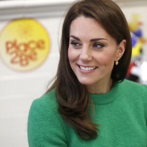 Kate Middleton, duchesse de Cambridge, lors d'une visite à l'école primaire Lavender à Londres en marge de la semaine de la santé mentale des enfants le 5 février 2019.