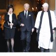 La reine Silvia et le roi Carl XVI Gustaf de Suède à la sortie des obsèques de Dagmar von Arbin, comtesse de Wisborg, en l'église d'Oscar à Stockholm le 4 février 2020. Décédée à 103 ans et 8 mois le 22 décembre 2019, la comtesse Dagmar était la doyenne de la maison Bernadotte.