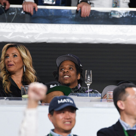 Beyoncé et Jay-Z assistent au Super Bowl LIV opposant les San Francisco 49ers aux Kansas City Chiefs, au Hard Rock Stadium. Miami, le 2 février 2020.