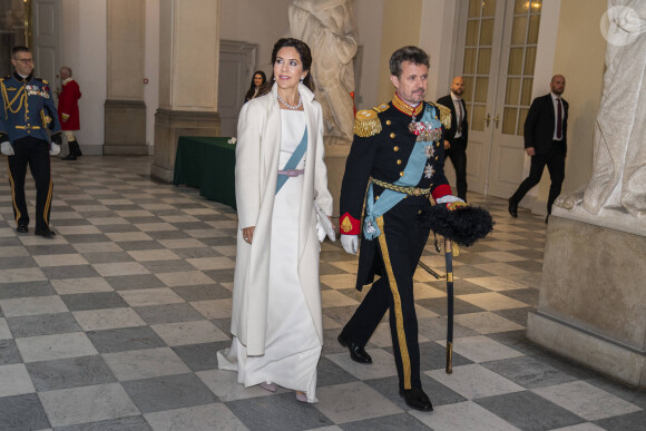 La princesse Mary de Danemark, le prince Frederik - La famille royale de Danemark lors de la cérémonie de voeux pour les corps diplomatiques au château de Christiansborg à Copenhague le 2 janvier 2019.