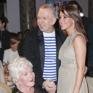 Jean-Paul Gaultier Line Renaud et la princesse Marie de Danemark lors de la soirée de gala de la 18ème édition du "Dîner de la mode du Sidaction" au Pavillon Cambon Capucines - Potel et Chabot à Paris, France, le 23 janvier 2020. © Olivier Borde/Bestimage