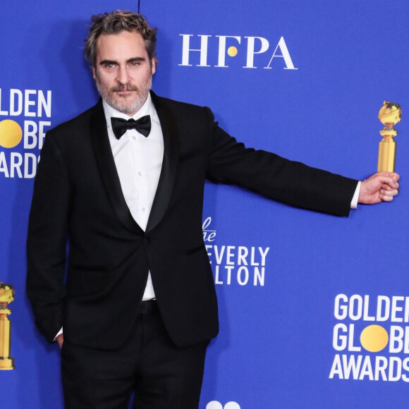 Joaquin Phoenix lors de la Press Room (Pressroom) de la 77ème cérémonie annuelle des Golden Globe Awards au Beverly Hilton Hotel à Los Angeles le 5 janvier 2020.