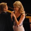 Laura Dern et Brad Pitt lors de la 92ème cérémonie des Oscars 2019 au Hollywood and Highland à Los Angeles, Californie, Etats-Unis, le 9 février 2020.