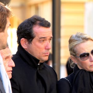 Estelle Lefébure et Pascal Ramette - Obsèques de Michel Pastor en l'église Saint-Charles à Monaco le 6 février 2014.