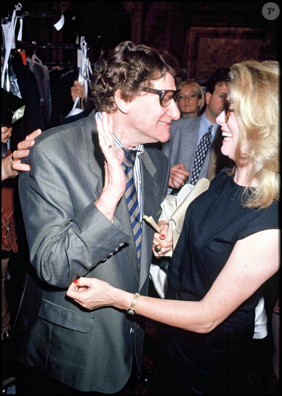 Yves Saint Laurent et Catherine Deneuve le 24 juillet 1989.