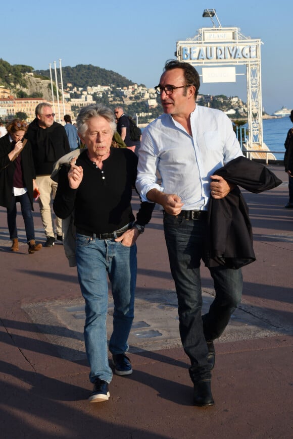 Roman Polanski et Jean Dujardin à Nice pour la clôture de la 1ere édition du Festival Ciné Roman à Nice le 26 octobre 2019. © Bruno Bebert / Bestimage