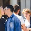 Exclusif - Sophie Turner et Joe Jonas se promènent en amoureux à New York, le 29 août 2019. En février 2020, il est révélé que le couple attend son premier enfant.