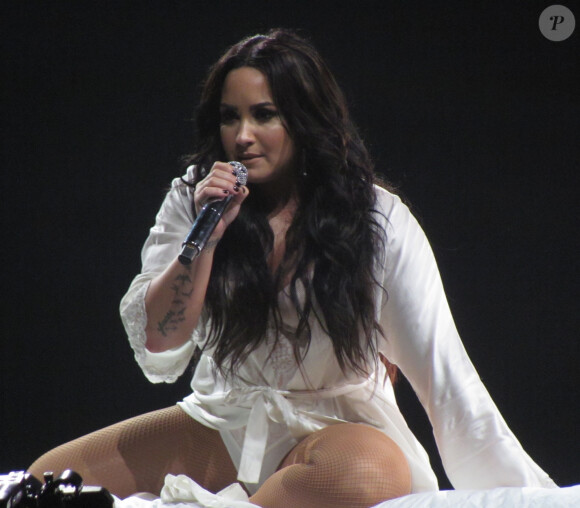 Demi Lovato en concert à l'O2 Arena à Londres. Le 25 juin 2018.
