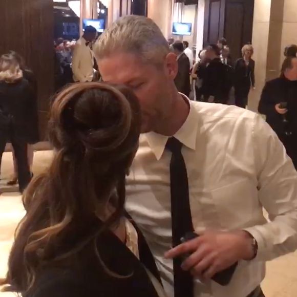 Exclusif - Lana Del Rey et Sean Larkin à la sortie de la soirée des pré-Grammy awards à l'hôtel Beverly Hilton à Los Angeles, Californie, Etats-Unis, le 26 janvier 2020.