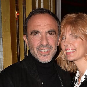 Nikos Aliagas et sa femme Tina Grigoriou à la générale de presse du spectacle musicale "Les Souliers Rouges" aux Folies Bergères à Paris, France, le 4 février 2020. © Veeren/Bestimage