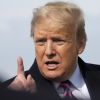 Le président Donald J. Trump parle à la presse au départ de Joint Base Andrews à Washington, DC, le 18 février 2020