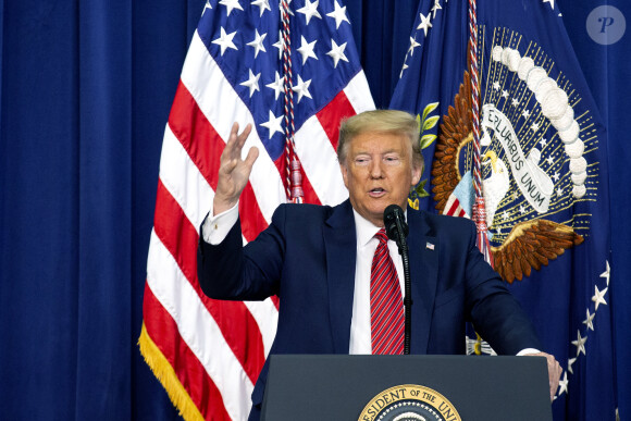 Le président Donald J. Trump - Allocution aux membres du National Border Patrol Council dans l'auditorium de la Cour sud de la Maison Blanche à Washington D.C., aux États-Unis, le vendredi 14 février 2020.