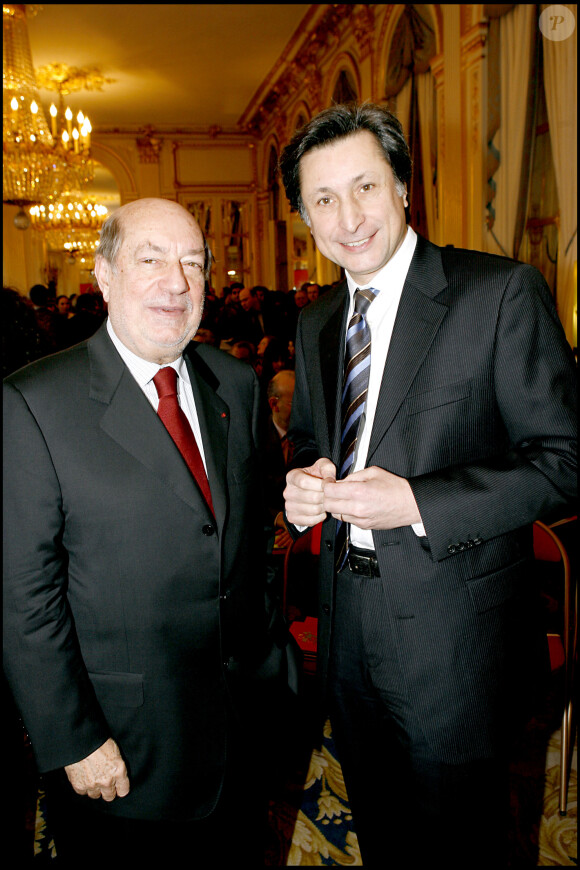 Hervé Bourges et Patrick de Carolis au festival Francophone en France, le 18 janvier 2006
