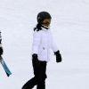 Exclusif - Joy Hallyday - Laeticia Hallyday et son compagnon Pascal Balland lors d'une journée au ski à la station "Big Sky" dans le Montana avec leurs filles respectives, le 16 février 2020.