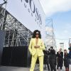 Cindy Bruna assiste au défilé de mode "BOSS" collection Automne-Hiver 2020-2021 lors de la fashion week à Milan, le 23 février 2020.