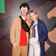 Norman Thavaud et sa compagne Martha Gambet assistent à la présentation de la nouvelle collection Automne-Hiver 2020-2021 de "United Colors of Benetton" lors de la Fashion Week de Milan. Le 20 février 2020.