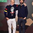 Jean-Charles de Castelbajac et Jonathan Fitoussi assistent à la présentation de la nouvelle collection Automne-Hiver 2020-2021 de "United Colors of Benetton" lors de la Fashion Week de Milan. Le 20 février 2020.