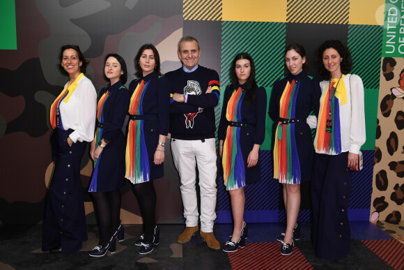 Jean-Charles de Castelbajac assiste à la présentation de la nouvelle collection Automne-Hiver 2020-2021 de "United Colors of Benetton" lors de la Fashion Week de Milan. Le 20 février 2020.