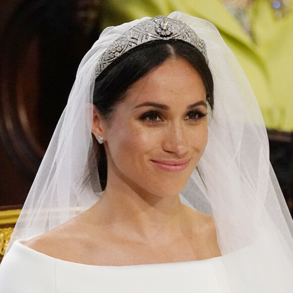 Pour le mariage royal, place à un maquillage naturel et frais : un léger smoky eye, des joues lumineuses, des lèvres rosées - Cérémonie de mariage du prince Harry et de Meghan Markle en la chapelle Saint-George au château de Windsor, Royaume Uni, le 19 mai 2018.