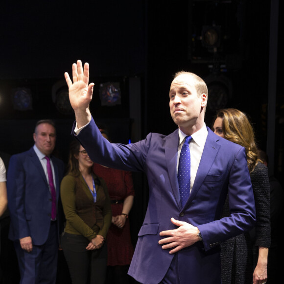Le prince William, duc de Cambridge, et Kate Middleton, duchesse de Cambridge, assistent à la représentation de la comédie musicale "Dear Evan Hansen" au théâtre Noël Coward à Londres, le 25 février 2020.