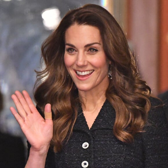 Kate Middleton, duchesse de Cambridge au théâtre Noel Coward pour assister à la représentation de Dear Evan Hansen à Londres le 25 février 2020.