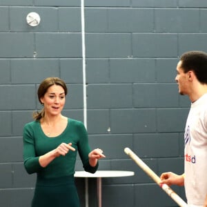 Kate Middleton, duchesse de Cambridge, lors d'un événement SportsAid au stade olympique de Londres, Royaume Uni, le 26 février 2020.