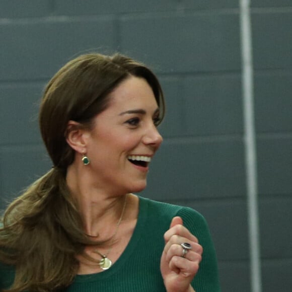 Kate Middleton, duchesse de Cambridge, lors d'un événement SportsAid au stade olympique de Londres, Royaume Uni, le 26 février 2020.