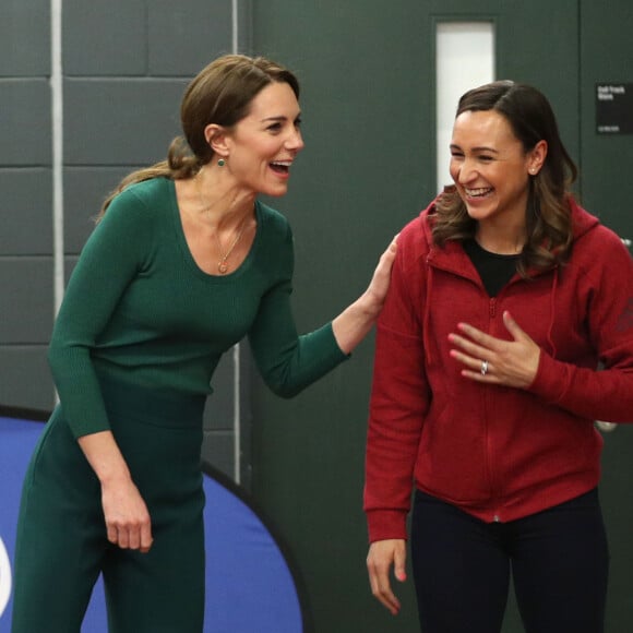 Kate Middleton, duchesse de Cambridge, lors d'un événement SportsAid au stade olympique de Londres, Royaume Uni, le 26 février 2020.