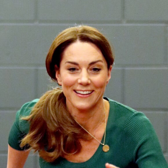 Kate Middleton, duchesse de Cambridge, lors d'un événement SportsAid au stade olympique de Londres, Royaume Uni, le 26 février 2020.