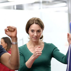 Kate Middleton, duchesse de Cambridge, lors d'un événement SportsAid au stade olympique de Londres, Royaume Uni, le 26 février 2020.