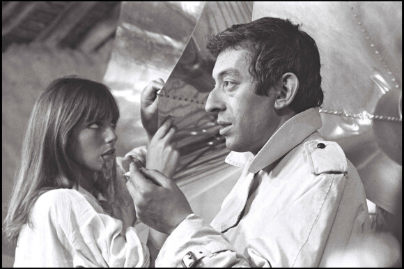 Archives - Première rencontre de Serge Gainsbourg et Jane Birkin sur le tournage du film "Slogan", réalisé par Pierre Grimbalt en 1968.