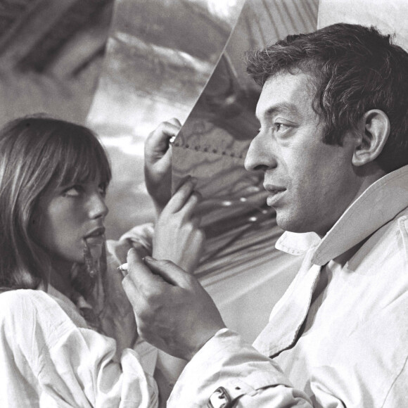 Archives - Première rencontre de Serge Gainsbourg et Jane Birkin sur le tournage du film "Slogan", réalisé par Pierre Grimbalt en 1968.