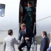 Le prince Harry, duc de Sussex et sa femme Meghan Markle, duchesse de Sussex arrivent à l'aéroport de Dublin, le 10 juillet 2018.