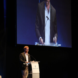 Le prince Harry, duc de Sussex, lors d'un sommet sur le tourisme durable au centre de conférences international d'Edimbourg, Ecosse, Royaume Uni, le 26 février 2020.