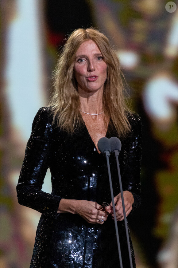 Sandrine Kiberlain, présidente de la 45ème cérémonie des César, lors de la 45ème cérémonie des César à la Salle Pleyel à Paris le 28 février 2020 © Olivier Borde / Dominique Jacovides / Bestimage