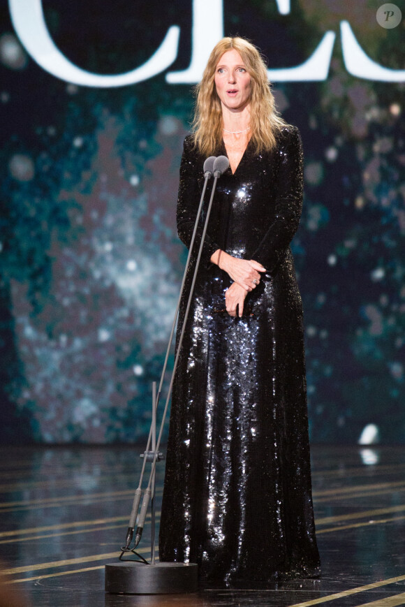 Sandrine Kiberlain, présidente de la 45ème cérémonie des César, lors de la 45ème cérémonie des César à la Salle Pleyel à Paris le 28 février 2020.