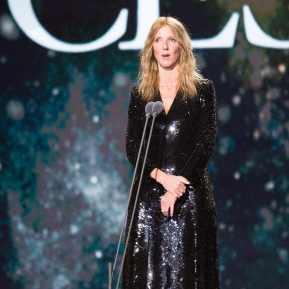Sandrine Kiberlain, présidente de la 45ème cérémonie des César, lors de la 45ème cérémonie des César à la Salle Pleyel à Paris le 28 février 2020.