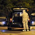 La police judiciaire des Alpes Maritimes procède aux premiers relevés de preuves dans le véhicule où Hélène Pasto a été victime d'assassinat alors qu'elle sortait de l'hôpital de l'Archet à Nice le 6 mai 2014.