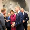 Le prince William, duc de Cambridge, et Kate Middleton, duchesse de Cambridge, reçus par le vice-Premier ministre de l'Irlande Simon Coveney lors de leur visite officielle à Dublin, le 4 mars 2020.
