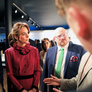 Le prince William, duc de Cambridge, et Kate Middleton, duchesse de Cambridge, reçus par le vice-Premier ministre de l'Irlande Simon Coveney lors de leur visite officielle à Dublin, le 4 mars 2020.